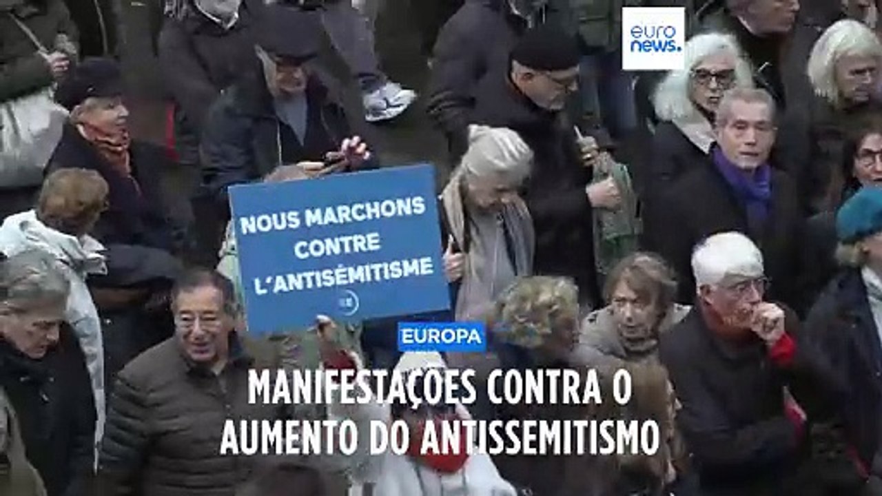 Milhares contra antissemitismo em França