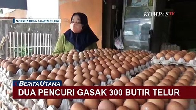 Aksi 2 Pencuri Gasak 300 Butir Telur Resahkan Pedagang di Maros
