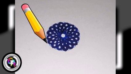 Dibujando y COLOREANDO un atractivo hipotrocoide usando un espirógrafo. (VIDEO 10).  Drawing and COLORING an attractive hypotrochoid using a spirograph. (VIDEO 10).