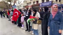 Konya'da Gazze için insan zinciri oluşturuldu