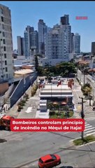 Bombeiros atenderam princípio de incêndio no McDonald's de Itajaí