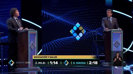 Javier Milei y Sergio Massa discuten sobre Educación y Salud