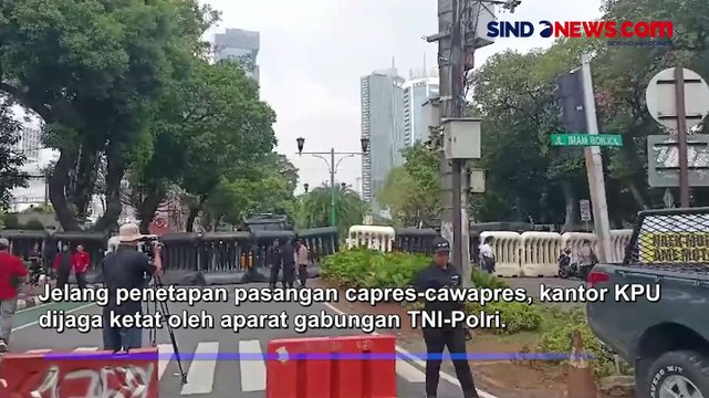 TNI-Polri Jaga Ketat Kantor KPU Jelang Penetapan Capres-Cawapres