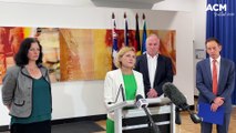 Greens minister Emma Davidson, speaking at a press conference at the Legislative Assembly