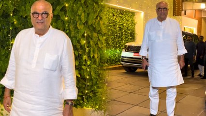"  Boss Man Boney Kapoor Arrives In Lexus At Office Premises For Laxmi Pooja"