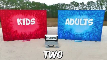 100 Kids Vs 100 Adults For $500,000
