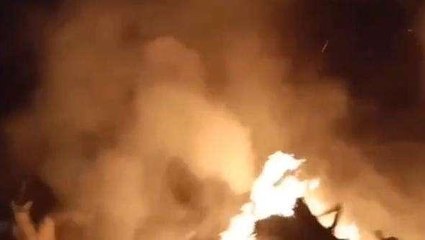 लखीमपुर खीरी: अज्ञात कारणों से लगी भीषण आग, मची भगदड़