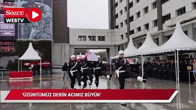 Meslektaşları şehit polisi gözyaşlarıyla uğurladı