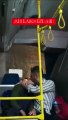 Görüntü Türkiye'den! Kimseye aldırış etmeden belediye otobüsünde öpüştüler