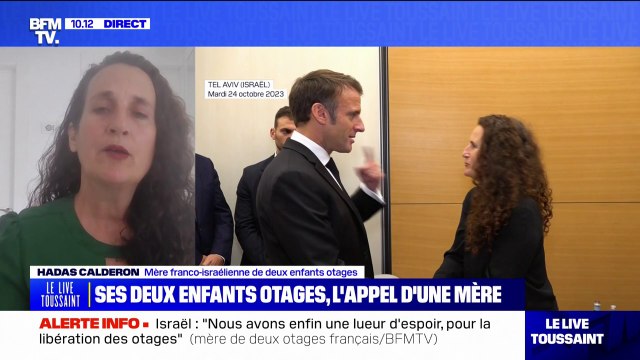 Otages du Hamas: J'ai placé ma confiance en Emmanuel Macron et je compte sur lui pour tenir sa promesse , déclare cette mère de deux enfants otages