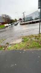 Footage shows bad floods affecting west of the city