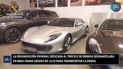 Download Video: La organización criminal dedicada al tráfico de drogas desmantelada en Ibiza usaba coches de lujo para transportar la droga