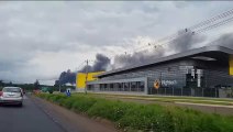 Incêndio em depósito de combustíveis causa explosão e interdita rodovia em Chapecó