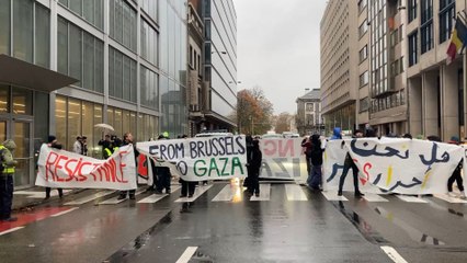 Action de soutien à la Palestine à Bruxelles