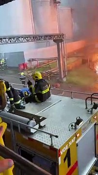 Imagens impressionantes mostram dimensão de incêndio em depósito de combustíveis em Chapecó