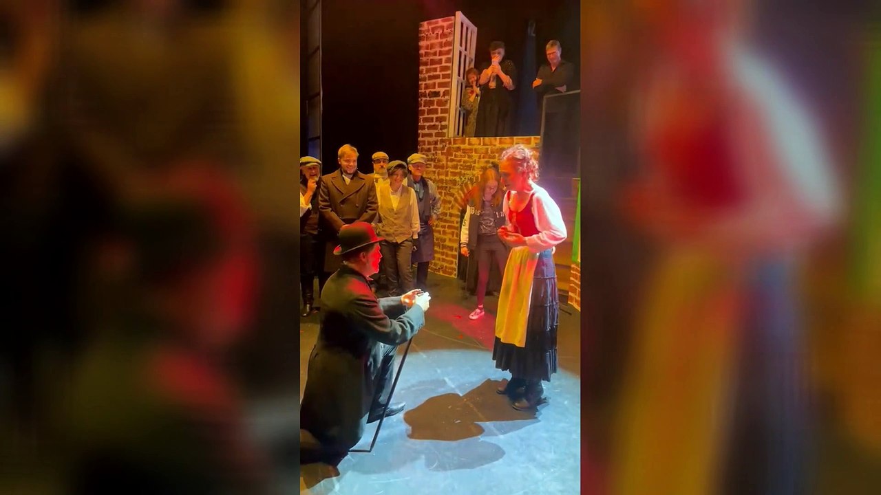Onstage proposal at the Theatre Royal Bury St E...