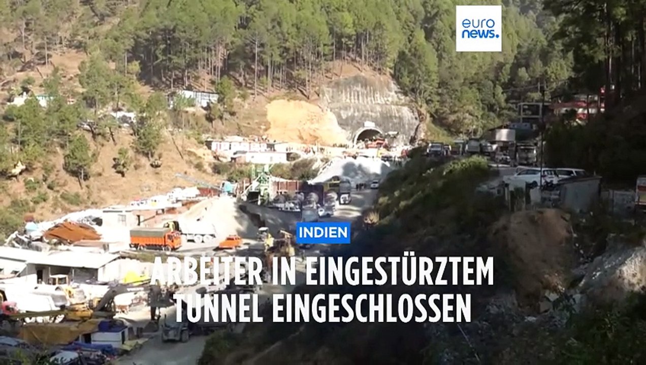 Tunnel-Einsturz in Indien: Kontakt zu Verschütteten hergestellt