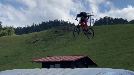 Daredevil sent packing onto the crash mat after action-packed bike jump fails