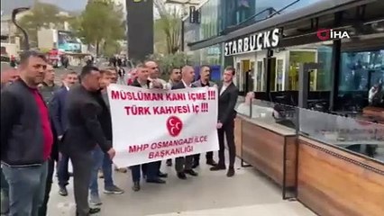 MHP'liler Starbucks'taki gençleri Türk kahvesi içmeye davet etti