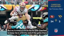 'I suck' - McCaffrey jokes after 17-game touchdown streak comes to an end