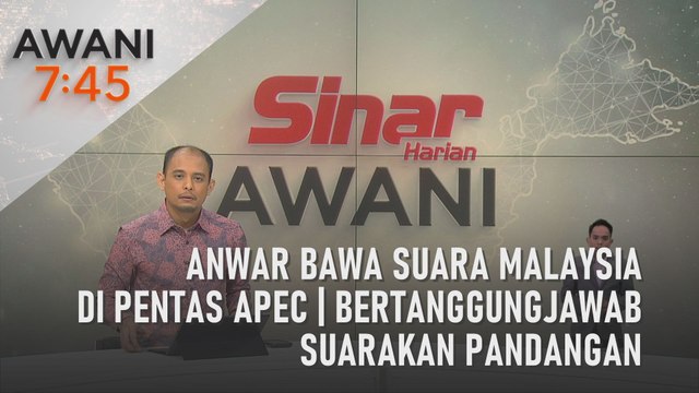 AWANI 7:45 [13/11/2023] - Anwar bawa suara Malaysia di pentas APEC | Bertanggungjawab suarakan pandangan