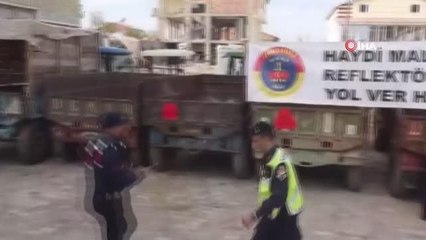 Malatya'da jandarma reflektör kullanımına dikkat çekti