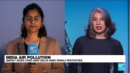 Smoky skies in Indian capital on Diwali as revellers defy firecracker ban