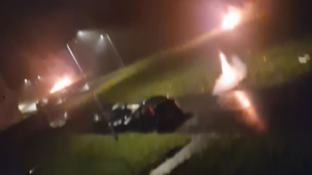 Bonfire Night takes an explosive turn after fireworks shoot into a car