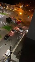 Desrespeito à preferência resulta em colisão com caminhão dos bombeiros em Cianorte