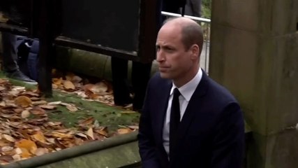 Watch: Prince William arrives at Bobby Charlton’s funeral in Manchester