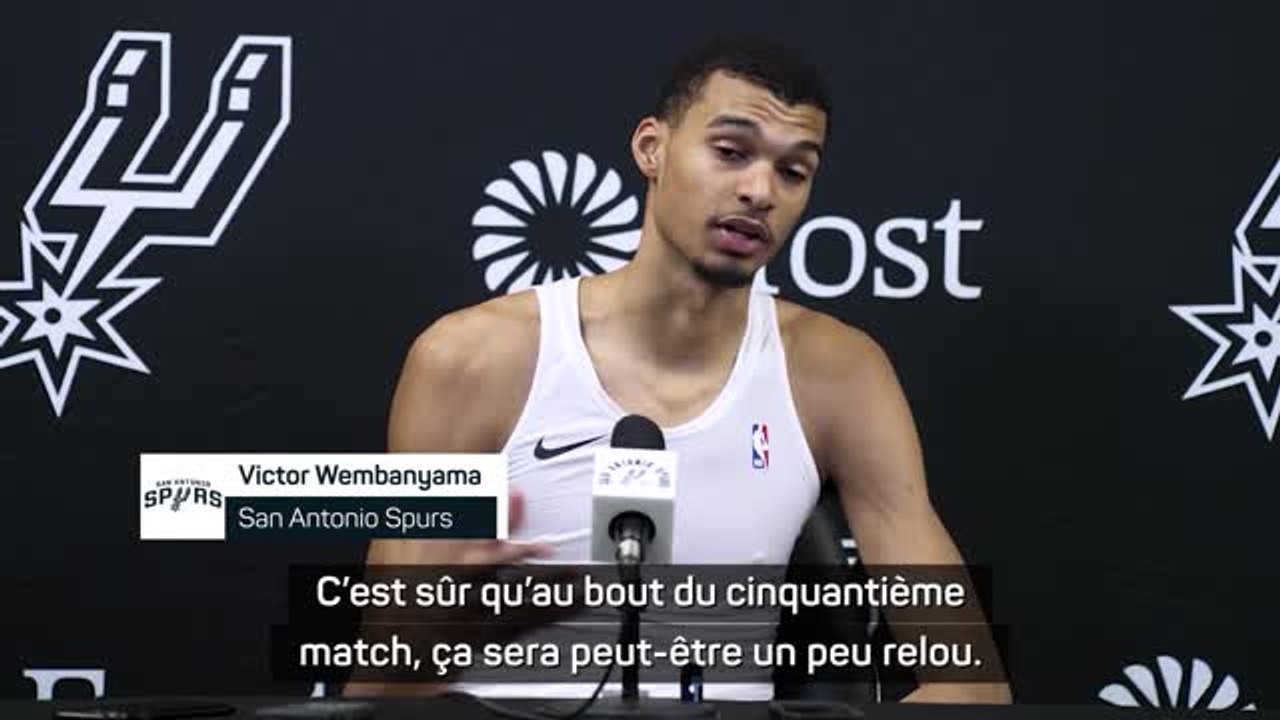 Spurs - Wembanyama sur ses obligations médiatiques : "Au bout du 50ème match, ça sera peut-être un peu relou"