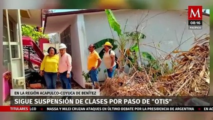 Sigue suspensión de clases por paso de 'Otis' en la región Acapulco-Coyuca de Benítez
