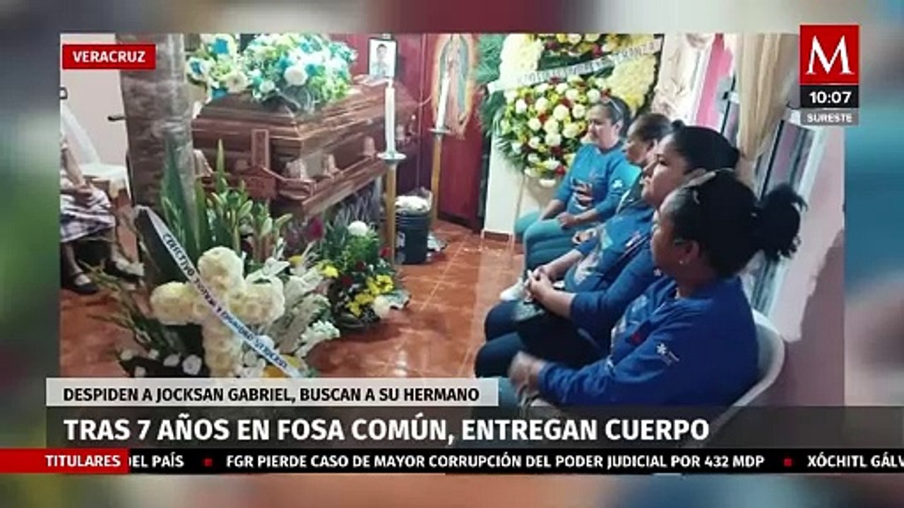 En Veracruz, sepultan restos de joven desaparecido hace 7 años