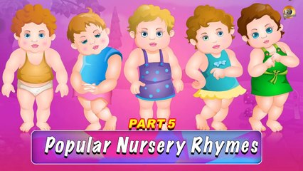 Popular Nursery Rhymes - Part 5 | Humpty Dumpty | Hickory Dickory |5 Little Monkeys | ABCD | Poems
