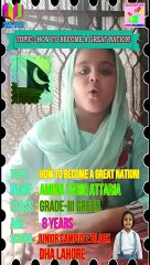 Azadi Online Competition | Speech | Independance Day |Amina Tariq Attaria| Grade-III |DHA JC Z Block