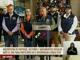 Pdte. del CNE Elvis Amoroso expone cifras oficiales de partidos y sectores adheridos al referéndum