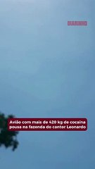 Avião com mais de 420 kg de cocaína pousa em fazenda do cantor Leonardo