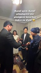 Türk örf ve adetlerine hemen adapte olan damat ve arkadaşı 