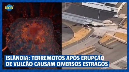 Internacional - Erupção de Vulcão na Islândia gera terremotos e causa prejuízo na Islândia