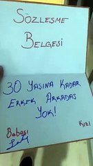 Kız evlada “30 yaşına kadar erkek arkadaş yok” sözleşmesi 
