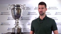 ATP Finals 2023 - Novak Djokovic : Novak Djokovic with his world number trophy: 