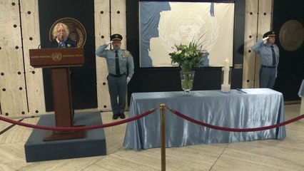 UN in Geneva holds minute's silence for colleagues killed in the besieged Gaza Strip