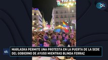 Marlaska permite una protesta en la puerta de la sede del Gobierno de Ayuso mientras blinda Ferraz