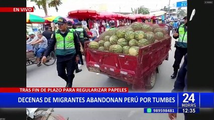 Tumbes: Decenas de migrantes abandonan el Perú por frontera con Ecuador