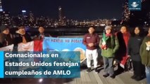 Mexicanos en el extranjero cantan “Las mañanitas” a López Obrador