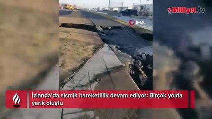 İzlanda’da sismik hareketlilik! Birçok yolda yarık oluştu