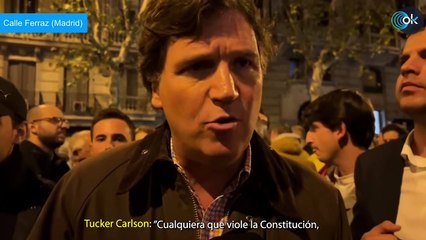 La megaestrella Tucker Carlson en Ferraz a OKDIARIO: "Cualquiera que viole la Constitución es un dictador"