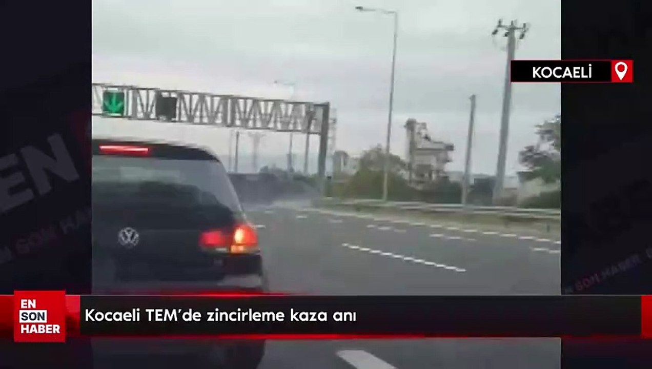 Kocaeli TEM’de zincirleme kaza anı