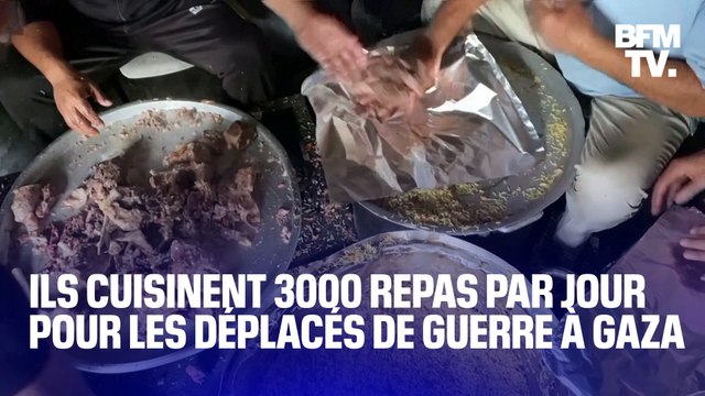 Gaza: ils cuisinent 3000 repas par jour pour les déplacés de la guerre