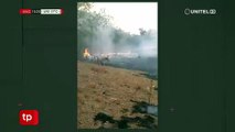 Incendio de pastizales en San Antonio de Lomerío; advierten de peligros para el ganado